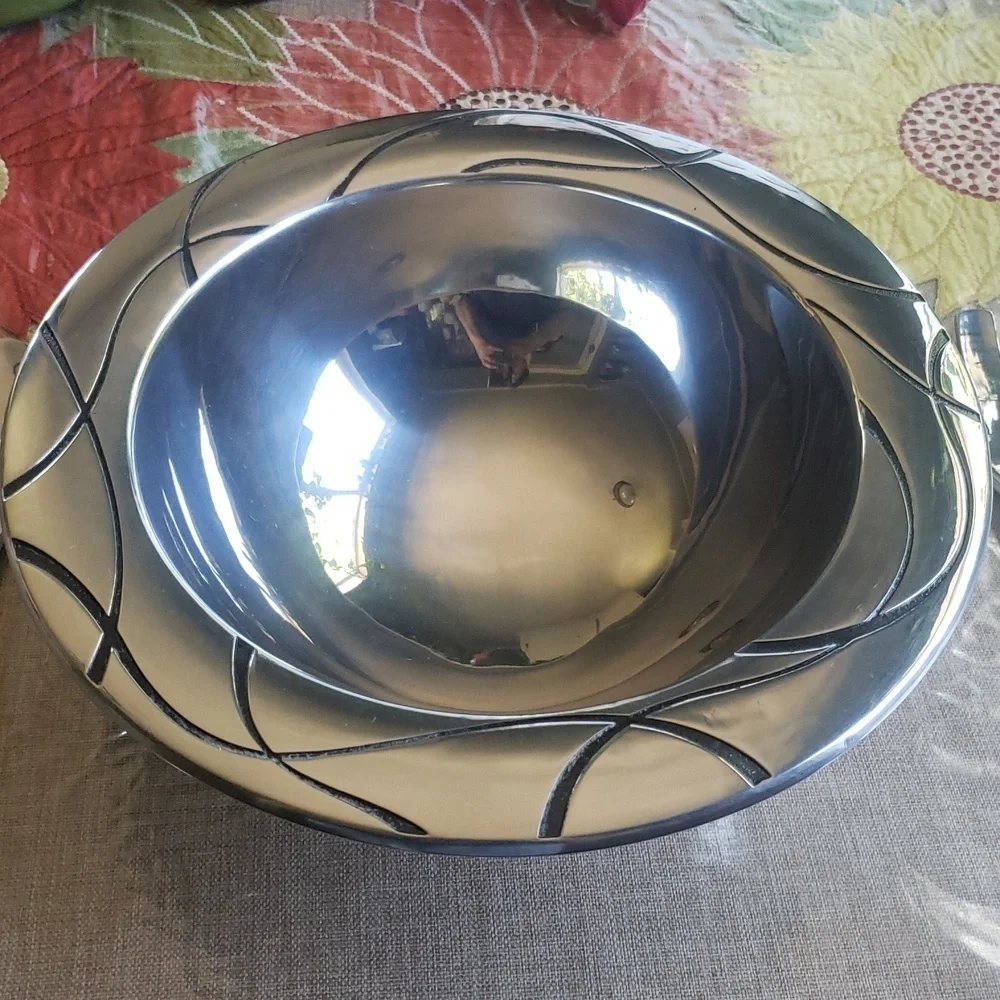 Lenox Vibe Serving Metal Bowl and Spoon Set